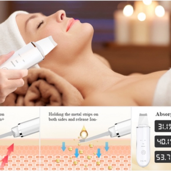 Anlan supersonic Skin Scrubber Skin Spatula, Blackhead Remover Pore Cleaner Blue - Picture 5 of 8